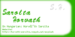 sarolta horvath business card